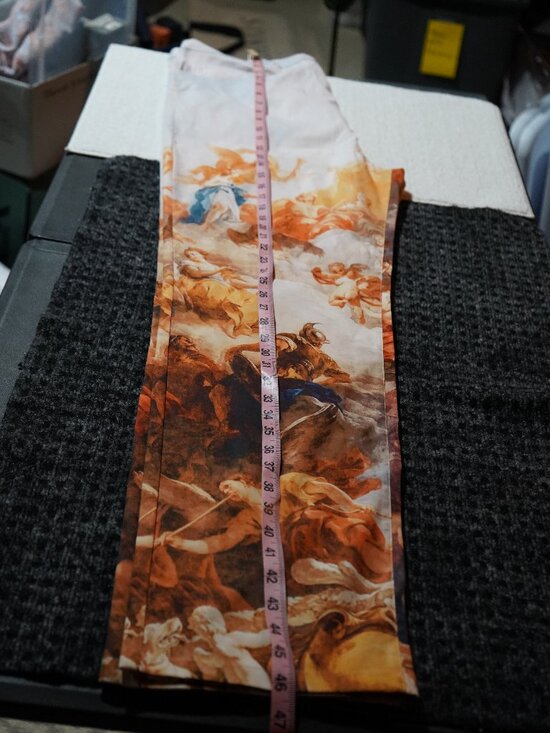 XL Finesse "Baroque Heaven" Painting Print Pants - Renaissance Chic! - Picture 2 of 8